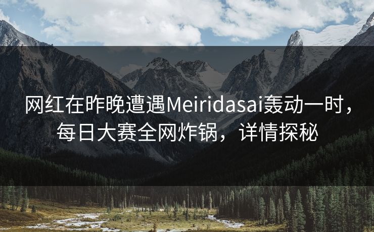 网红在昨晚遭遇Meiridasai轰动一时，每日大赛全网炸锅，详情探秘