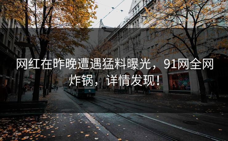 网红在昨晚遭遇猛料曝光，91网全网炸锅，详情发现！